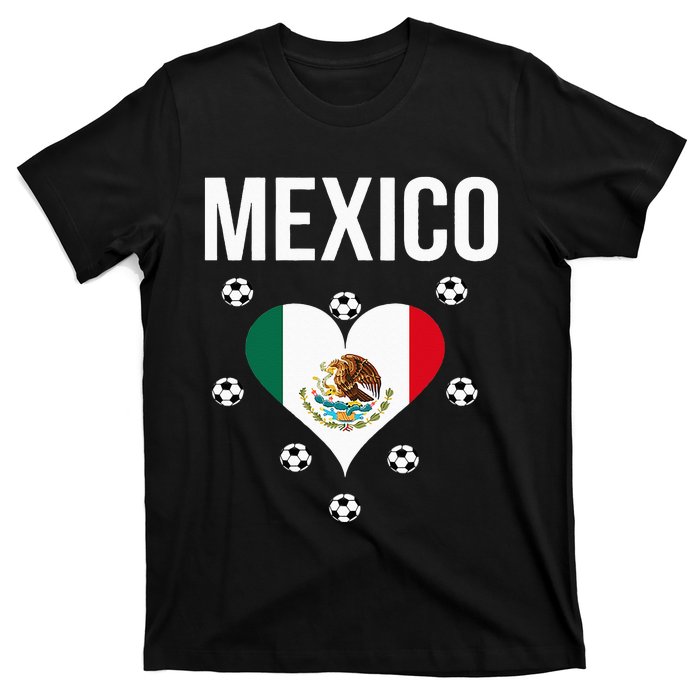 I Love Football Mexico Soccer Flag Ball T-Shirt