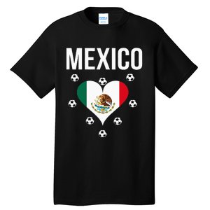 I Love Football Mexico Soccer Flag Ball Tall T-Shirt