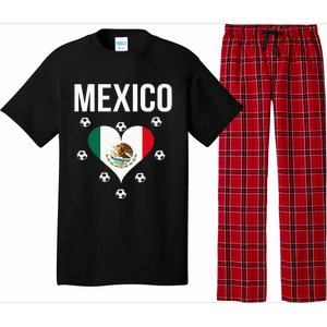 I Love Football Mexico Soccer Flag Ball Pajama Set