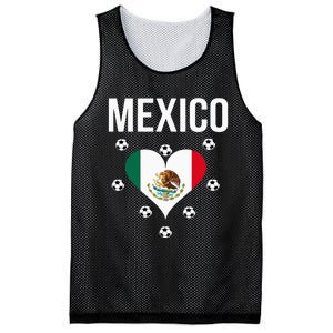 I Love Football Mexico Soccer Flag Ball Mesh Reversible Basketball Jersey Tank