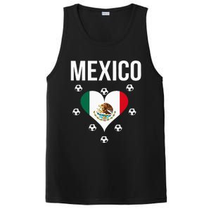 I Love Football Mexico Soccer Flag Ball PosiCharge Competitor Tank