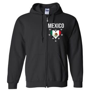 I Love Football Mexico Soccer Flag Ball Full Zip Hoodie