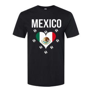 I Love Football Mexico Soccer Flag Ball Softstyle CVC T-Shirt