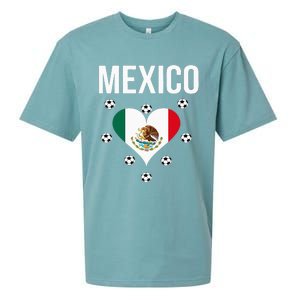 I Love Football Mexico Soccer Flag Ball Sueded Cloud Jersey T-Shirt