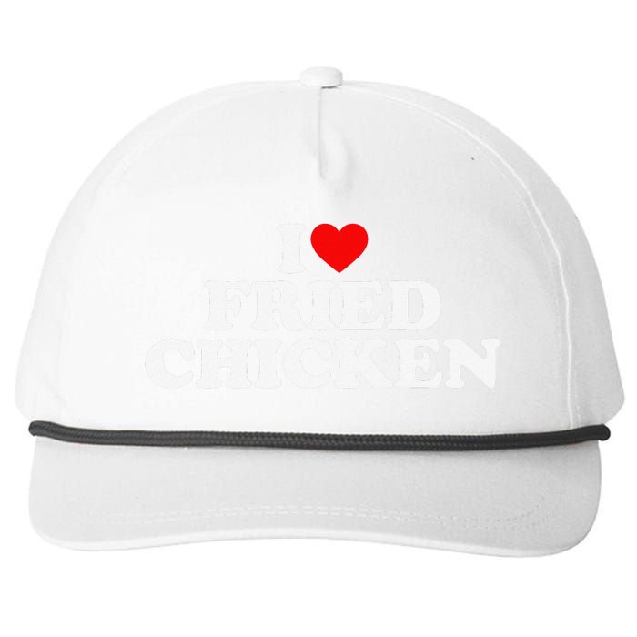 I Love Fried Chicken Snapback Five-Panel Rope Hat