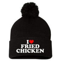 I Love Fried Chicken Pom Pom 12in Knit Beanie