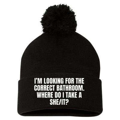 I’M Looking For The Correct Bathroom Where Do I Take A She It Pom Pom 12in Knit Beanie