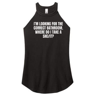 I’M Looking For The Correct Bathroom Where Do I Take A She It Women's Perfect Tri Rocker Tank