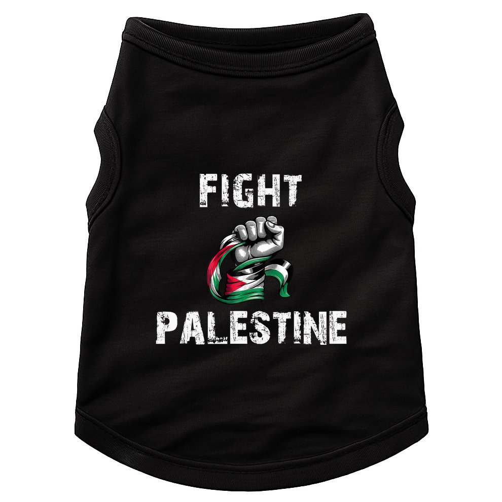 I Love Free Palestine Flag Save Gaza Doggie Tank