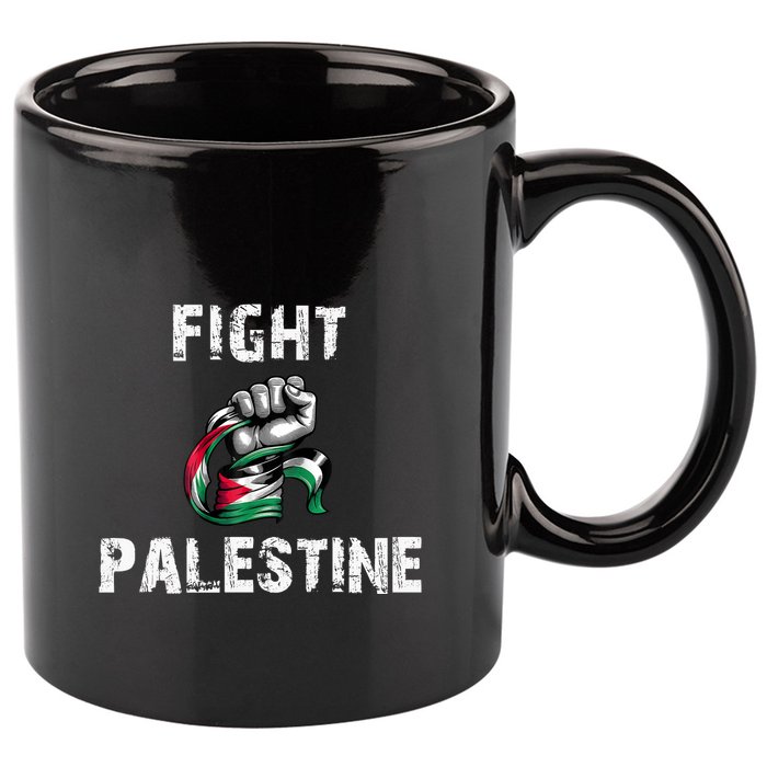 I Love Free Palestine Flag Save Gaza 11oz C Handle Ceramic Mug