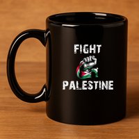 I Love Free Palestine Flag Save Gaza 11oz C Handle Ceramic Mug