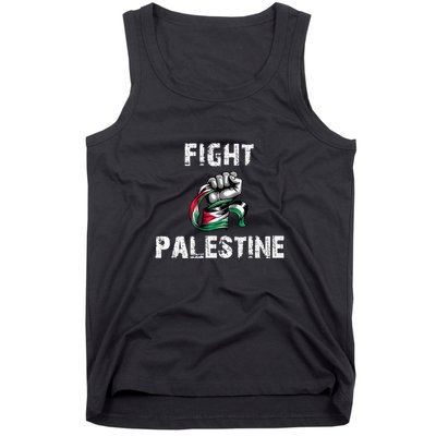 I Love Free Palestine Flag Save Gaza Tank Top