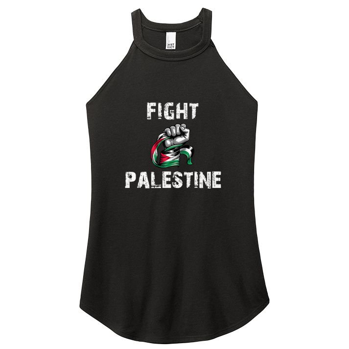 I Love Free Palestine Flag Save Gaza Women's Perfect Tri Rocker Tank