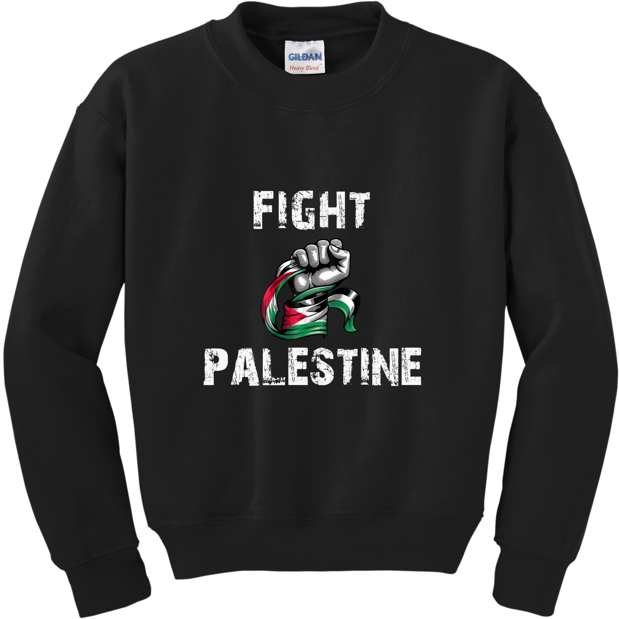 I Love Free Palestine Flag Save Gaza Kids Sweatshirt
