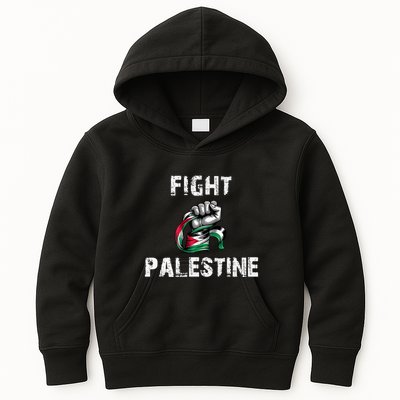 I Love Free Palestine Flag Save Gaza Kids Hoodie