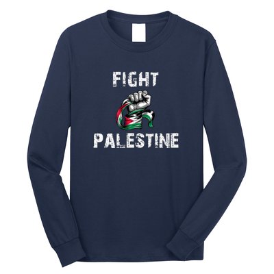 I Love Free Palestine Flag Save Gaza Long Sleeve Shirt