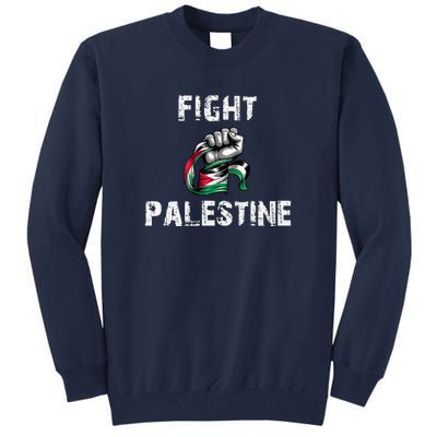 I Love Free Palestine Flag Save Gaza Tall Sweatshirt