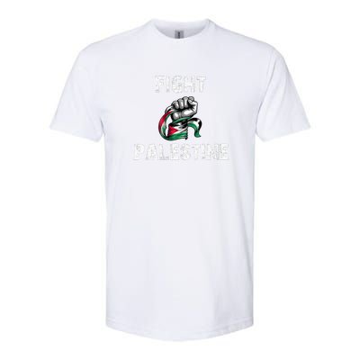 I Love Free Palestine Flag Save Gaza Softstyle® CVC T-Shirt