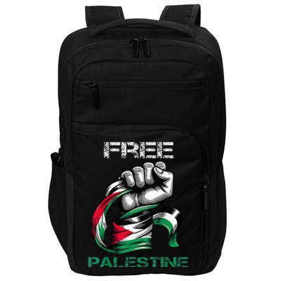 I Love Free Palestine Flag Save Gaza Strip Palestinian Impact Tech Backpack