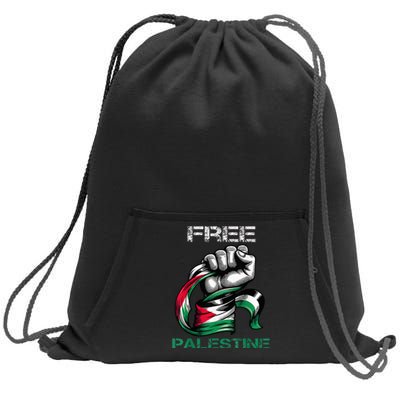 I Love Free Palestine Flag Save Gaza Strip Palestinian Sweatshirt Cinch Pack Bag