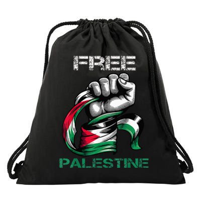 I Love Free Palestine Flag Save Gaza Strip Palestinian Drawstring Bag