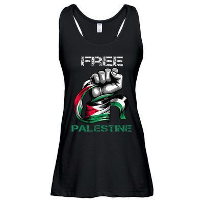 I Love Free Palestine Flag Save Gaza Strip Palestinian Ladies Essential Flowy Tank