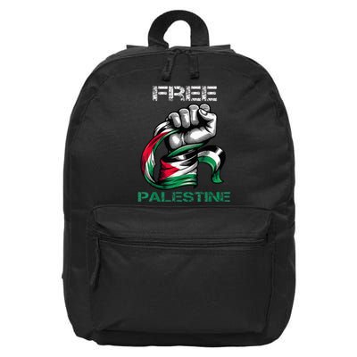 I Love Free Palestine Flag Save Gaza Strip Palestinian 16 in Basic Backpack