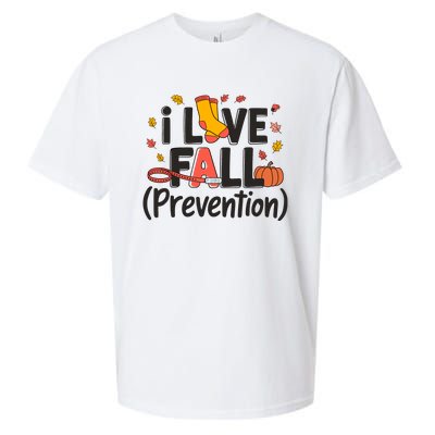 I Love Fall Prevention Nurse Retro Thanksgiving Autumn Sueded Cloud Jersey T-Shirt