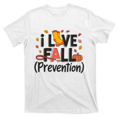 I Love Fall Prevention Nurse Retro Thanksgiving Autumn T-Shirt