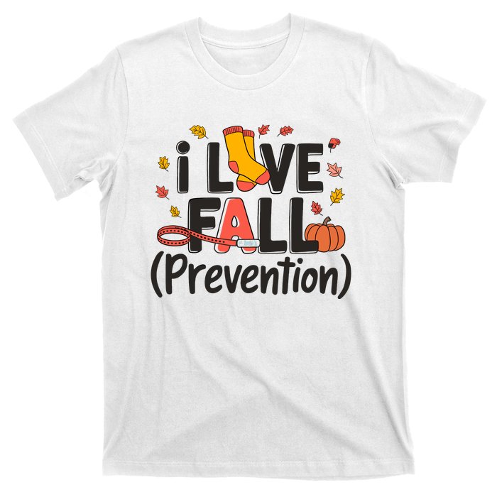 I Love Fall Prevention Nurse Retro Thanksgiving Autumn T-Shirt