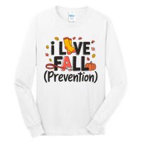 I Love Fall Prevention Nurse Retro Thanksgiving Autumn Tall Long Sleeve T-Shirt