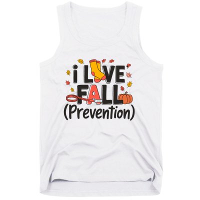 I Love Fall Prevention Nurse Retro Thanksgiving Autumn Tank Top