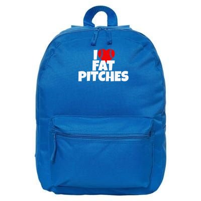 I Love Fat Pitches I Heart Fat Pitches  16 in Basic Backpack