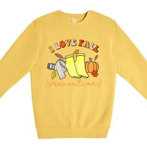 I Love Fall (Prevention) Premium Crewneck Sweatshirt