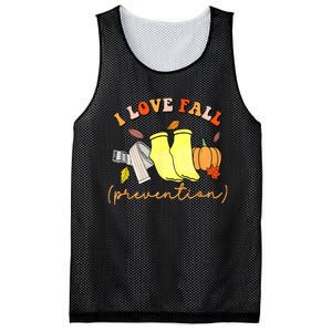 I Love Fall (Prevention) Mesh Reversible Basketball Jersey Tank