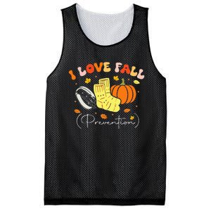 I Love Fall Prevention Autumn Nurse Physical Therapist Mesh Reversible Basketball Jersey Tank