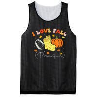 I Love Fall Prevention Autumn Nurse Physical Therapist Mesh Reversible Basketball Jersey Tank