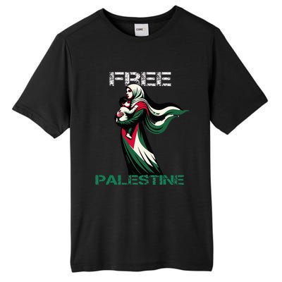 I Love Free Palestine Mother Children Gaza Strip Palestinian Tall Fusion ChromaSoft Performance T-Shirt