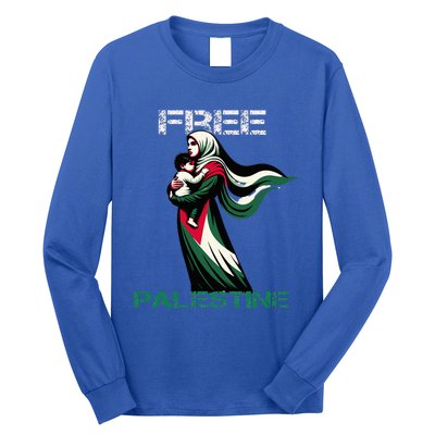 I Love Free Palestine Mother Children Gaza Strip Palestinian Long Sleeve Shirt