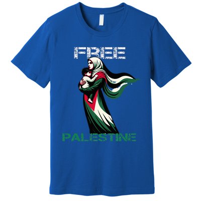 I Love Free Palestine Mother Children Gaza Strip Palestinian Premium T-Shirt