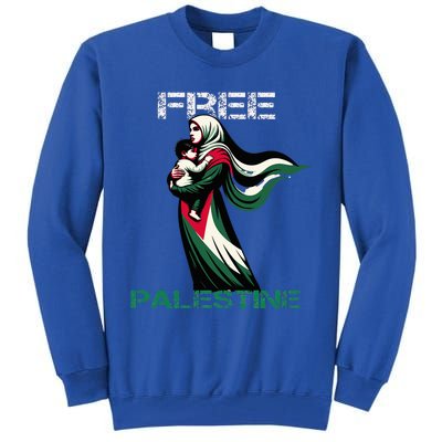 I Love Free Palestine Mother Children Gaza Strip Palestinian Tall Sweatshirt