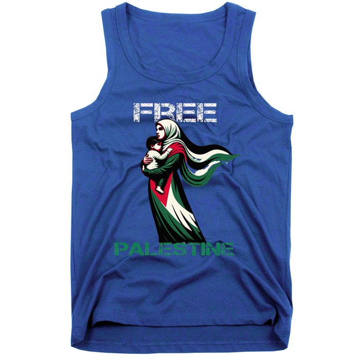 I Love Free Palestine Mother Children Gaza Strip Palestinian Tank Top