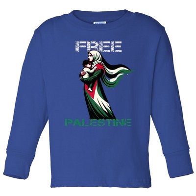 I Love Free Palestine Mother Children Gaza Strip Palestinian Toddler Long Sleeve Shirt