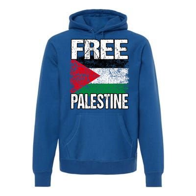 I Love Free Palestine Flag Save Gaza Strip Palestinian Premium Hoodie