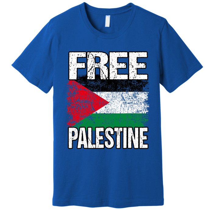 I Love Free Palestine Flag Save Gaza Strip Palestinian Premium T-Shirt