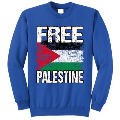 I Love Free Palestine Flag Save Gaza Strip Palestinian Tall Sweatshirt