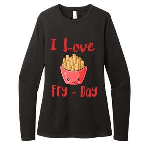 I Love Frycute Giftday French Fries Gift Womens CVC Long Sleeve Shirt