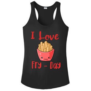 I Love Frycute Giftday French Fries Gift Ladies PosiCharge Competitor Racerback Tank