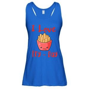 I Love Frycute Giftday French Fries Gift Ladies Essential Flowy Tank