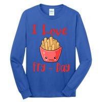 I Love Frycute Giftday French Fries Gift Tall Long Sleeve T-Shirt